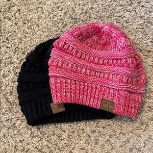 C.C beanie - Pink and Black bundle